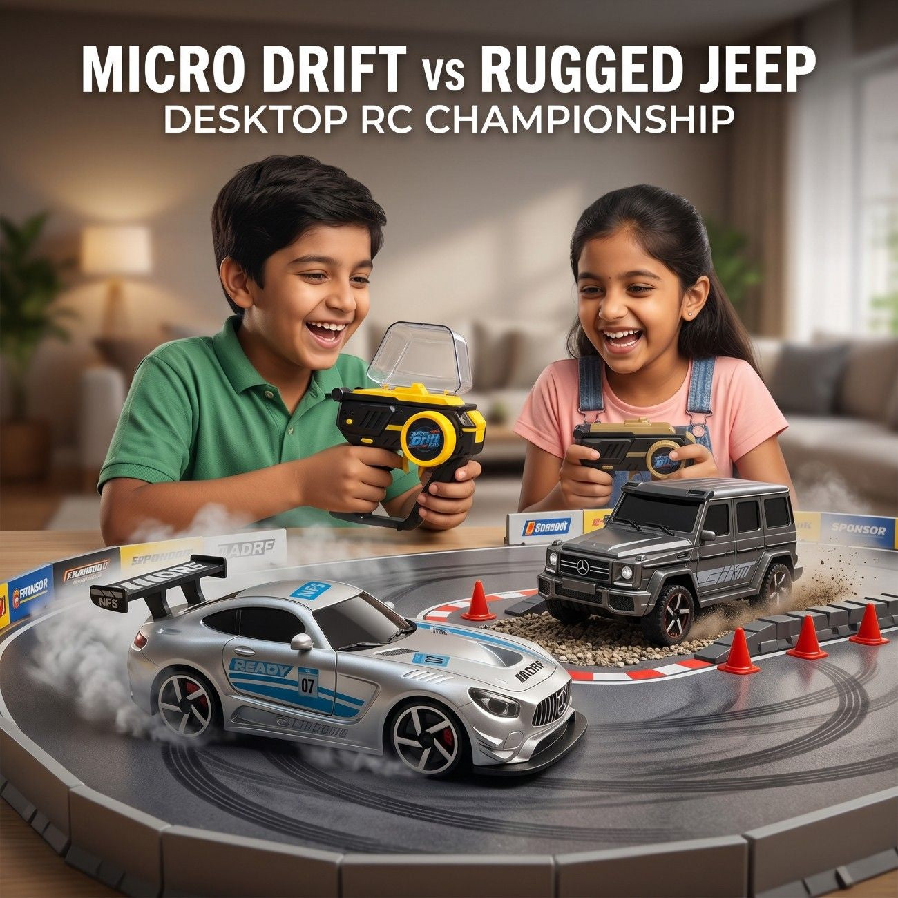 1:64 Micro Drift RC Car – 4WD Mini Desktop Drift Car with App & Remote Control