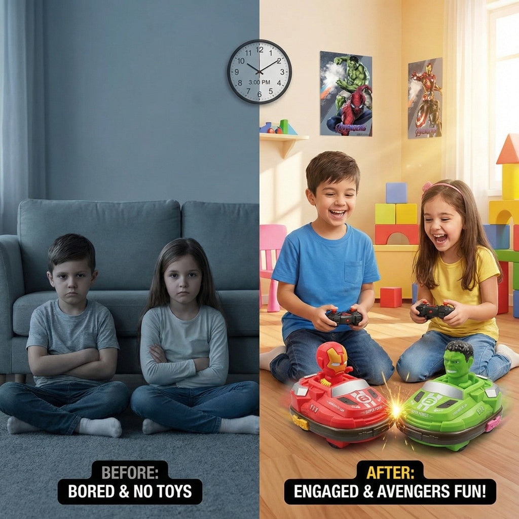 Avengers Superhero RC Bumper Car for Kids (Set of 2)