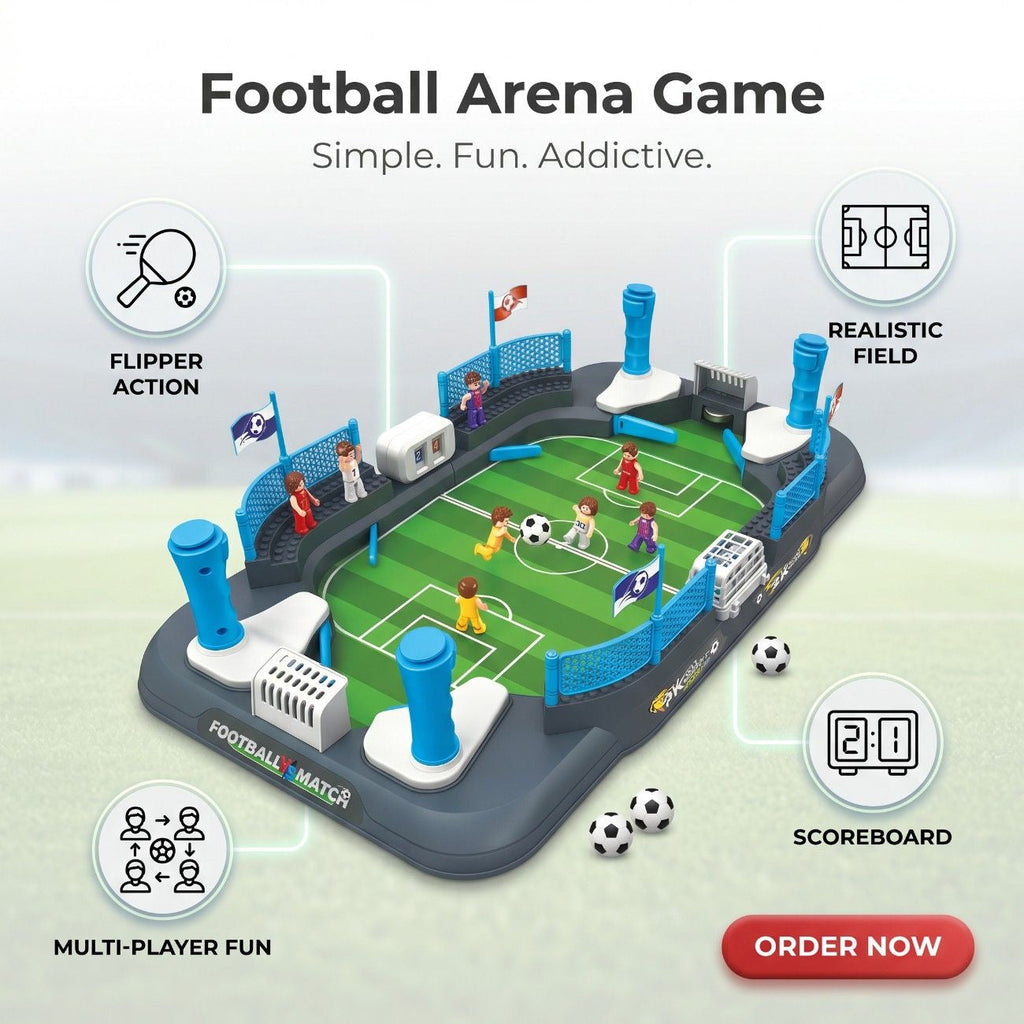 Football Arena Tabletop Battle Game – Two Player Interactive Family Fun Game