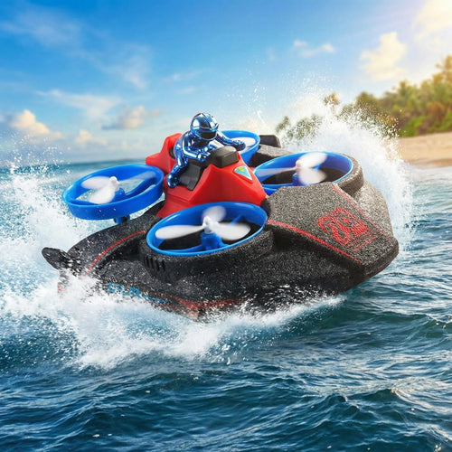 3-in-1 RC Quadcopter – Sea, Land & Air Remote Control Flying Vehicle