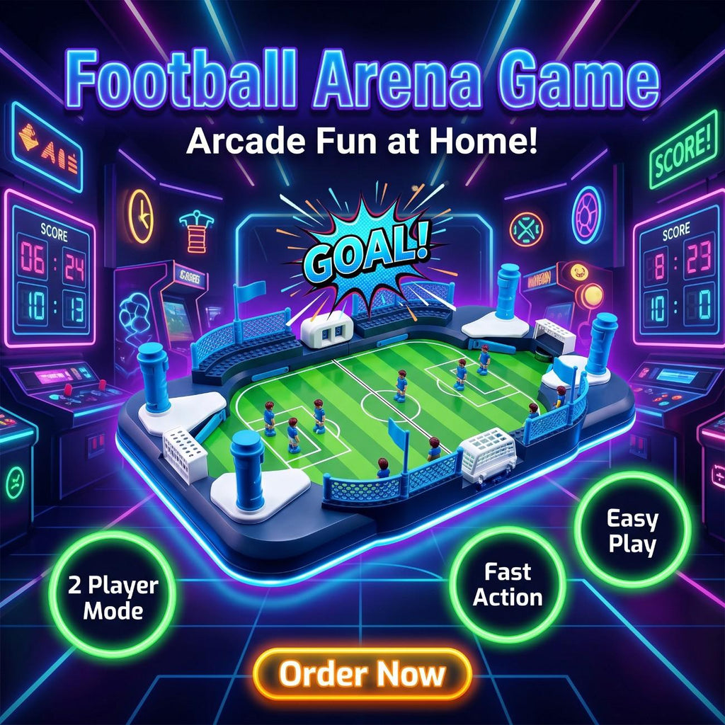 Football Arena Tabletop Battle Game – Two Player Interactive Family Fun Game