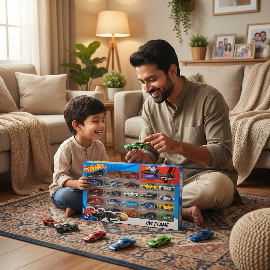 Hot Wheels 20 Cars Bundle – Classic & Sports Mini Car Collection