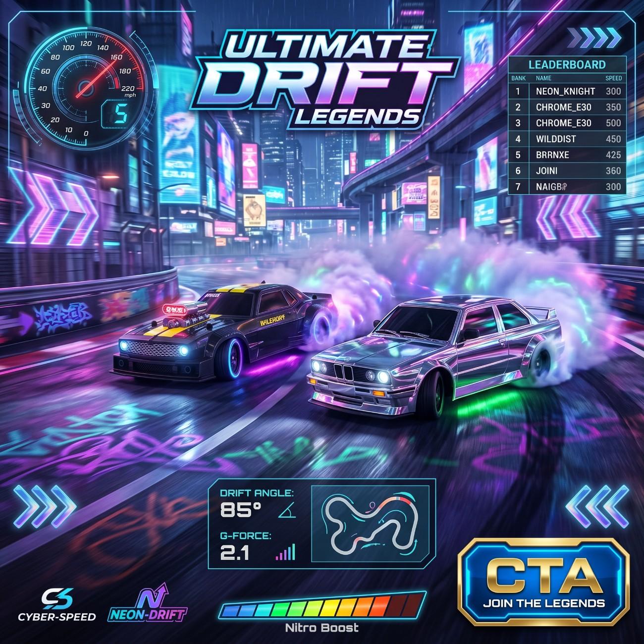 High Speed 50KM/H 1:16 4WD RC Drift Car with Gyro & LED Lights