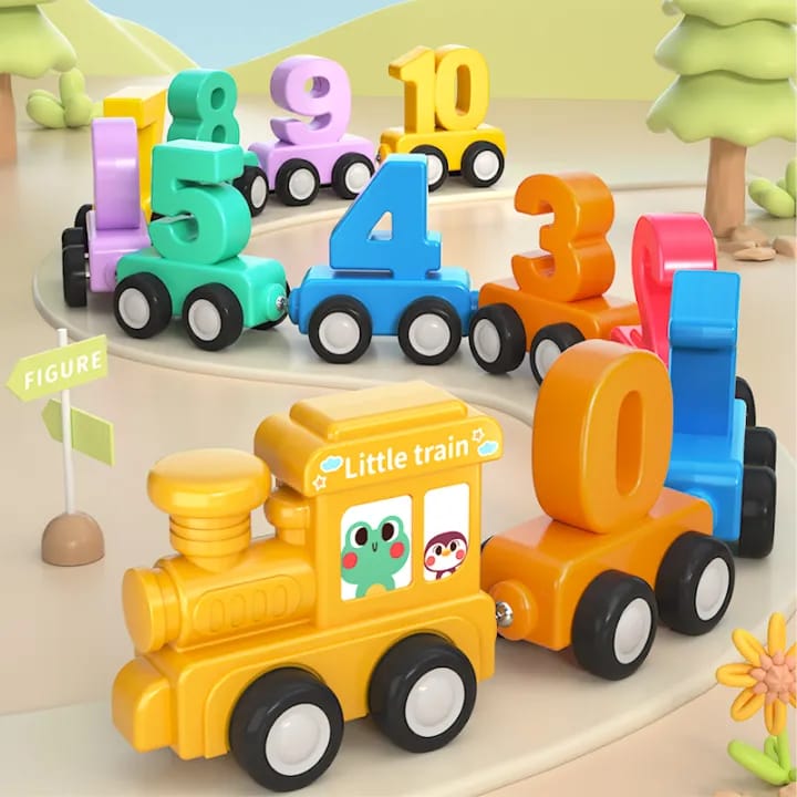 Magnetic Digital Number Train Toy For Kids