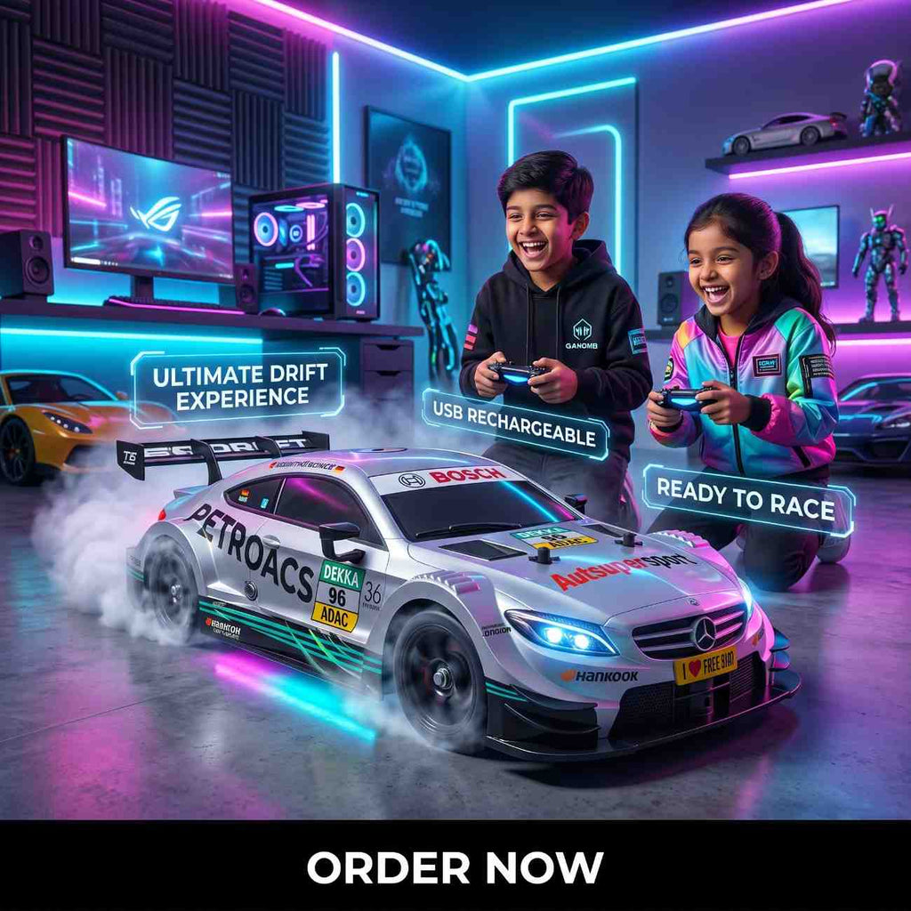 30KM/H RC Drift Racing Car 1:16 – LED Lights + Drift Kit