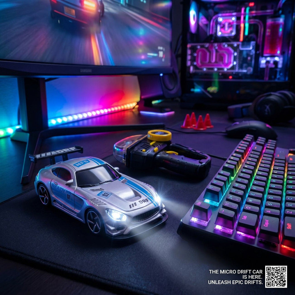 1:64 Micro Drift RC Car – 4WD Mini Desktop Drift Car with App & Remote Control