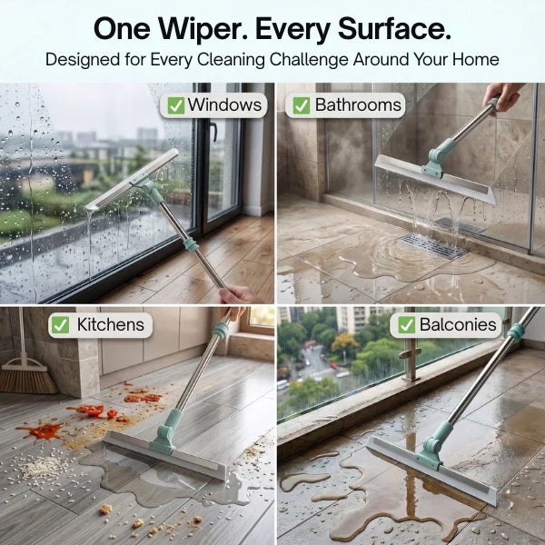 Original Silicon Multipurpose Wiper | Extendable-Rod | Silicon Blade | 180° Rotating Head