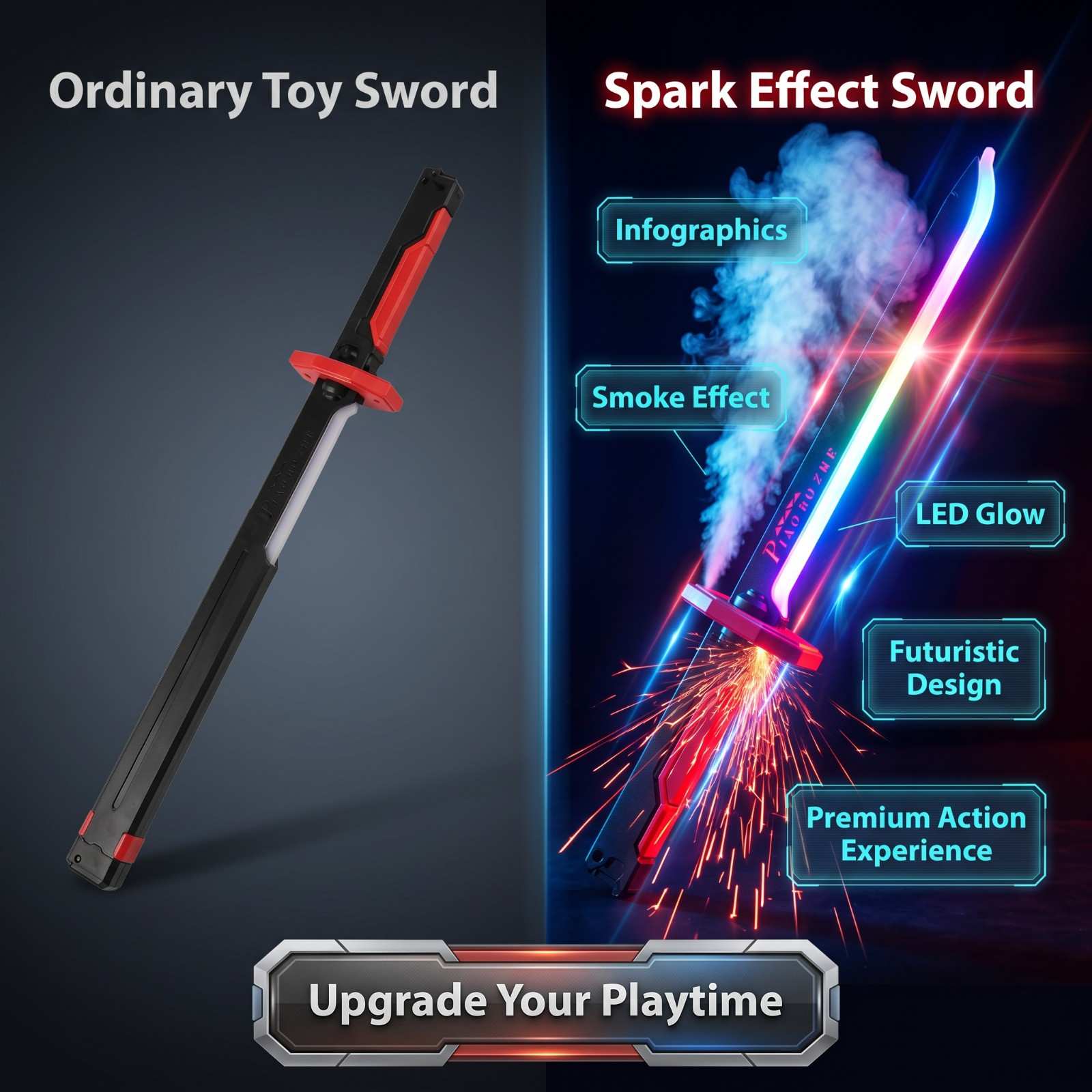 Kids Multi-Color Battle Laser Sword With Smoke