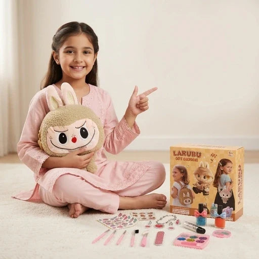 Labubu Cute Backpack Includes Makeupset for Girls