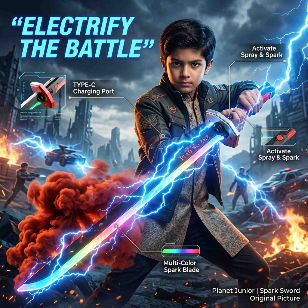 Kids Multi-Color Battle Laser Sword With Smoke