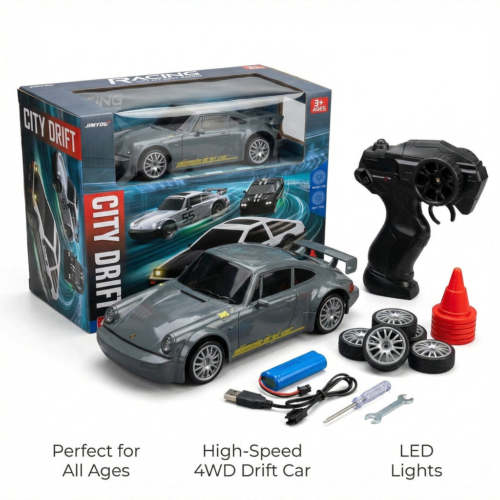 Porsche 911 1:24 Scale High-Speed 4WD RC Drift Car 20KMH