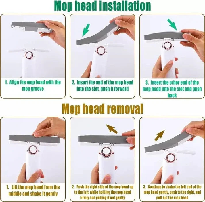 Magical Mini Mop™ – 2-in-1 Mop | Self-Squeezing Roller | Lightweight & Space-Saving