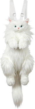 Stuffed Realistic MaineCoon Cat Backpack - Cat Shaped Backpack Gift for Women - Carry Over Shoulder, on One Shoulder or Crossbody with Adjustable Straps