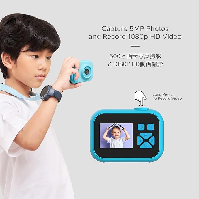 Mini Flip Camera Instant Selfie Video for Kids