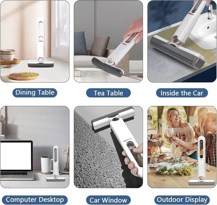 Magical Mini Mop™ – 2-in-1 Mop | Self-Squeezing Roller | Lightweight & Space-Saving