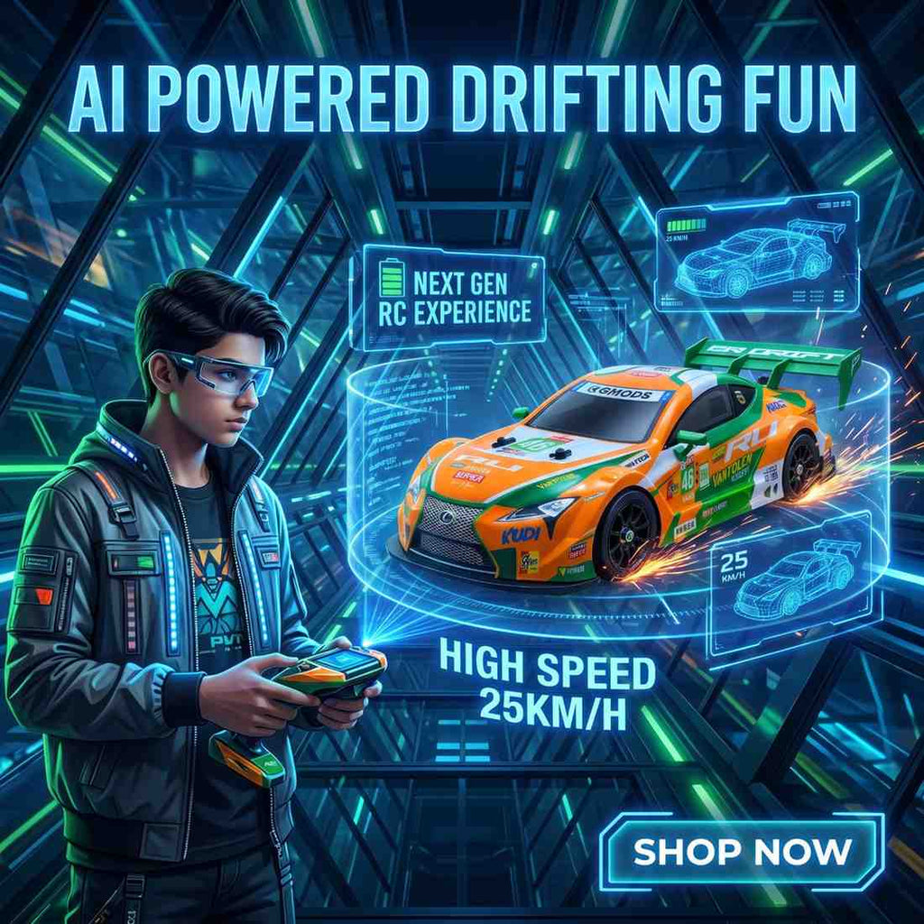 30KM/H RC Drift Racing Car 1:16 – LED Lights + Drift Kit