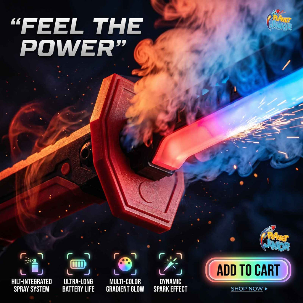 Kids Multi-Color Battle Laser Sword With Smoke