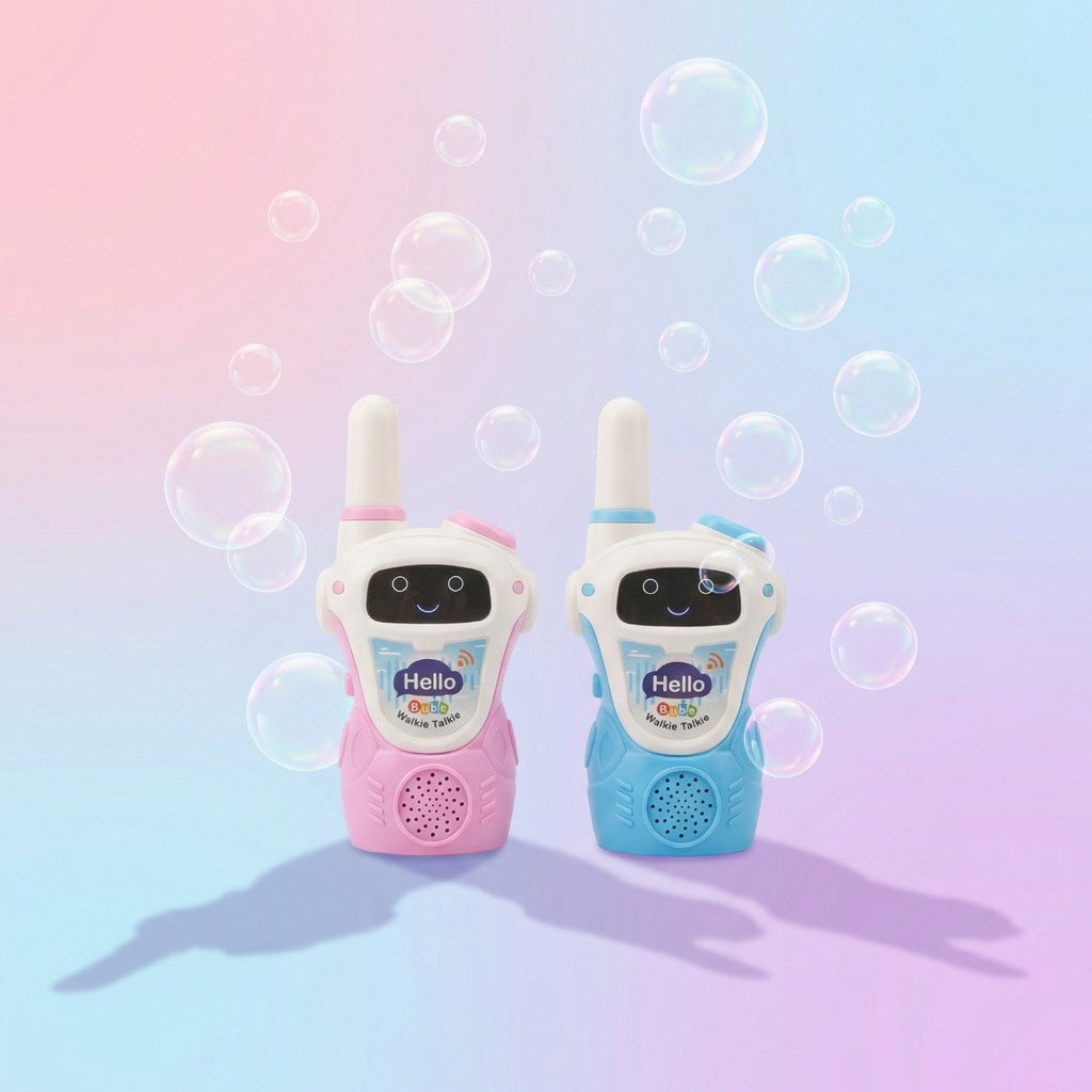 Kids Walkie Talkie Intercom – Two Way Radio with Bubble Machine