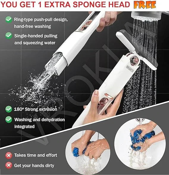 Magical Mini Mop™ – 2-in-1 Mop | Self-Squeezing Roller | Lightweight & Space-Saving