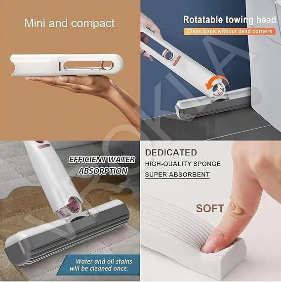 Magical Mini Mop™ – 2-in-1 Mop | Self-Squeezing Roller | Lightweight & Space-Saving