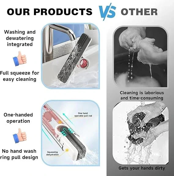 Magical Mini Mop™ – 2-in-1 Mop | Self-Squeezing Roller | Lightweight & Space-Saving
