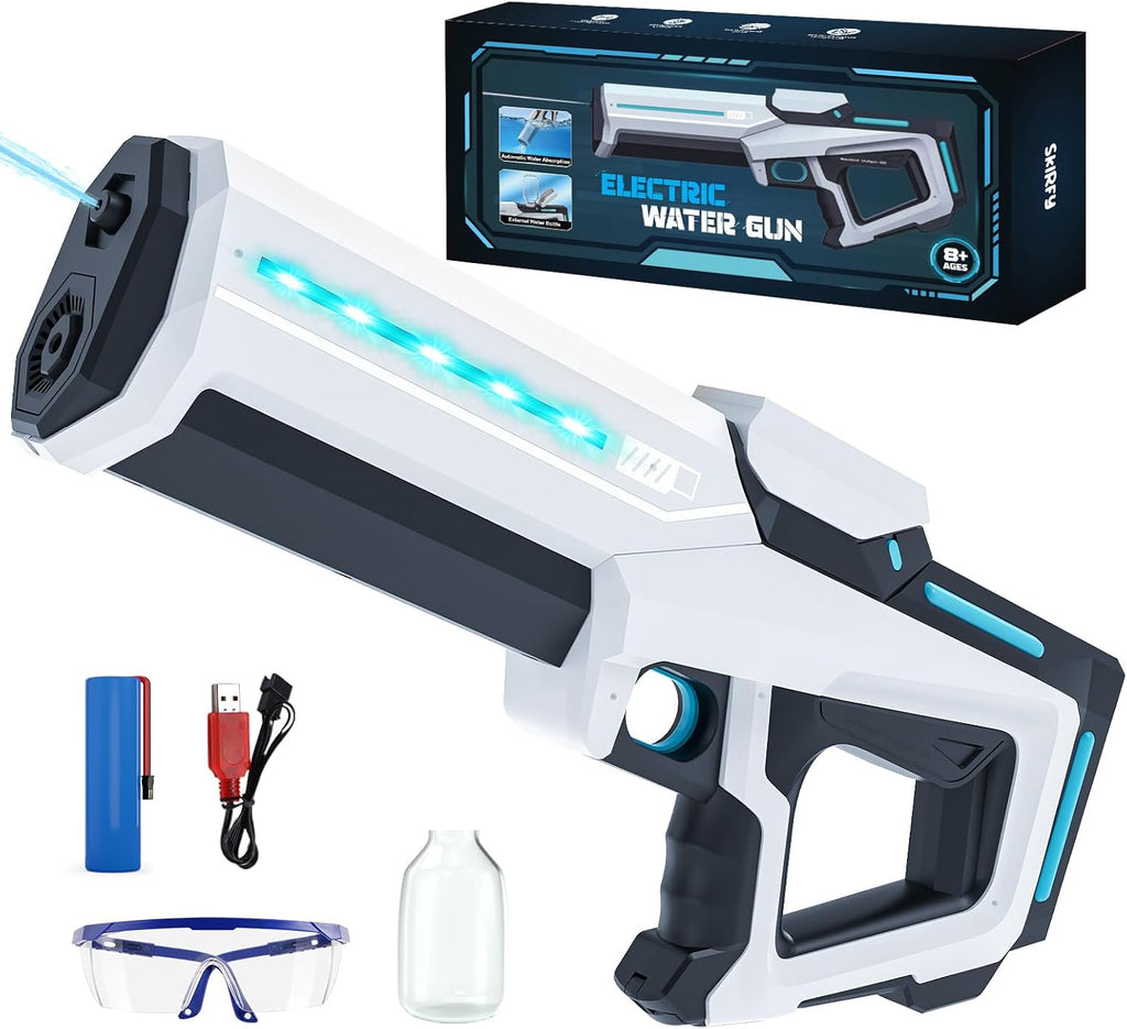 Electric Water Gun for Adults Kids,32ft Range,Battery-Powered Squirt Toy with Tank,