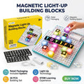 30Pcs Touch Light-Up Magnetic Building Blocks