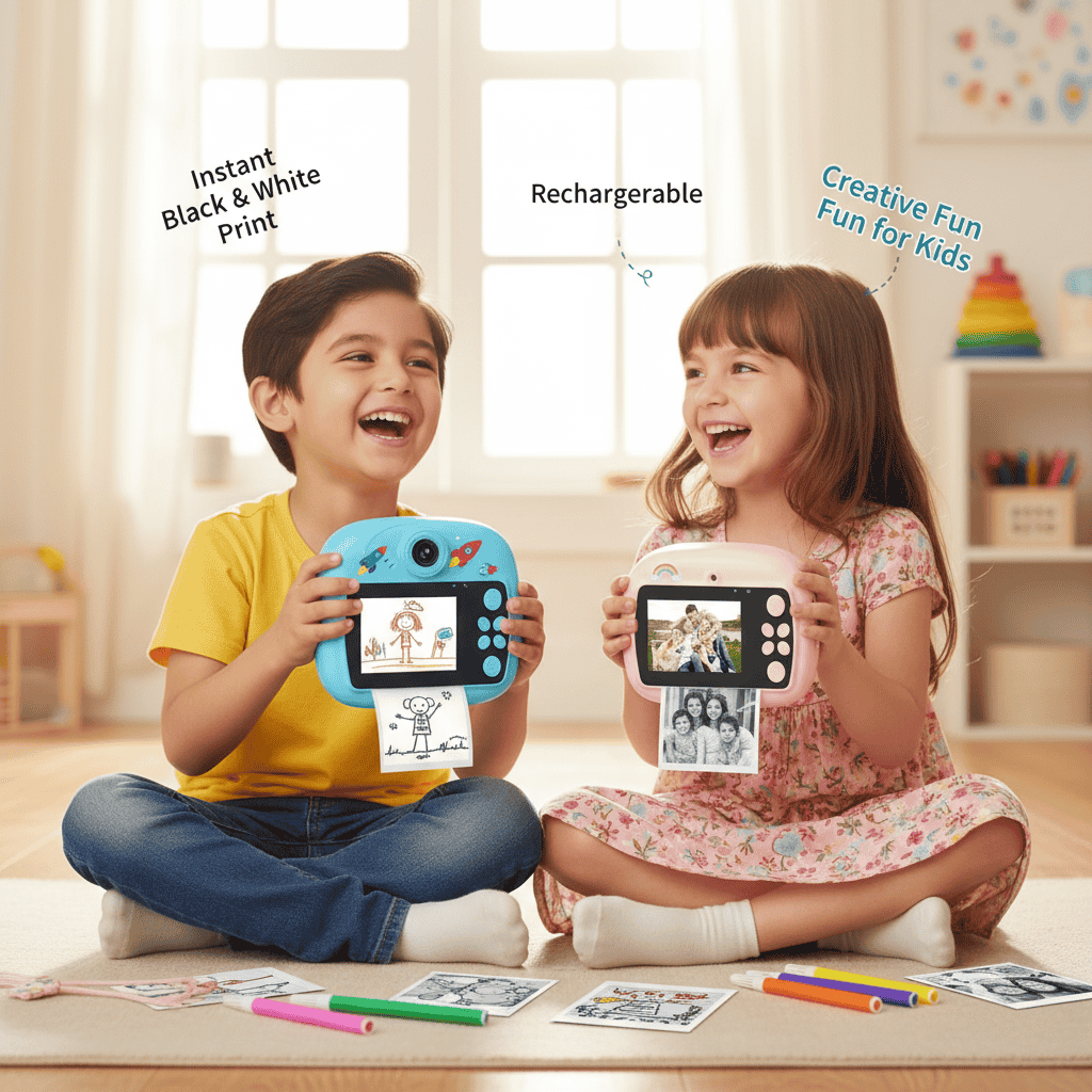 Mini Camera Printer – Instant Digital Camera & Printer for Kids
