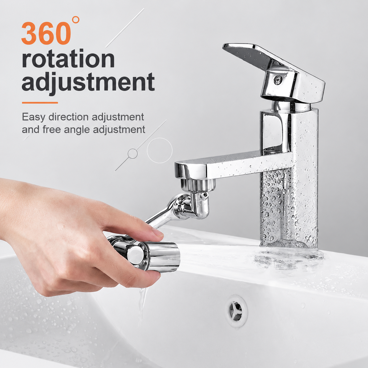 Rotating Faucet/Tap Extender | Stainless Steel | 1080° rotation