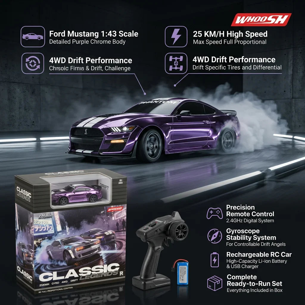 1:43 Whoosh RC Drift With Gyro 25km/h