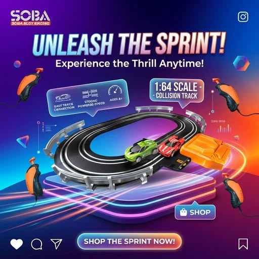 Soba Slot Racing Track Set – Electric Slot Car Racing Toy for Kids