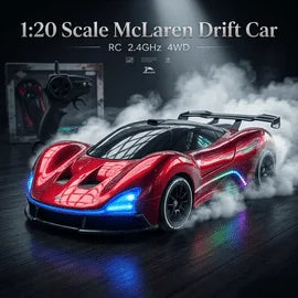 1:20 Scale Mc Laren 2.4GHz High-Speed 4WD RC Drift Car with RGB Lights