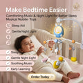 Kids Baby Cute Rabbit Soothing Bed Bell Children's Music Toys with Sleep Aid Night Light and Music Soothing Function