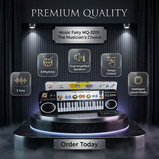31 Keys Electronic Keyboard Piano 3 Tones 8 Rhythm Lesson Mode Piano Toy with Microphone
