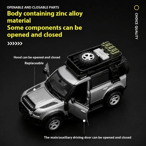 1:43 Land Rover Defender 110 Alloy Diecast Model Car | Official Licensed