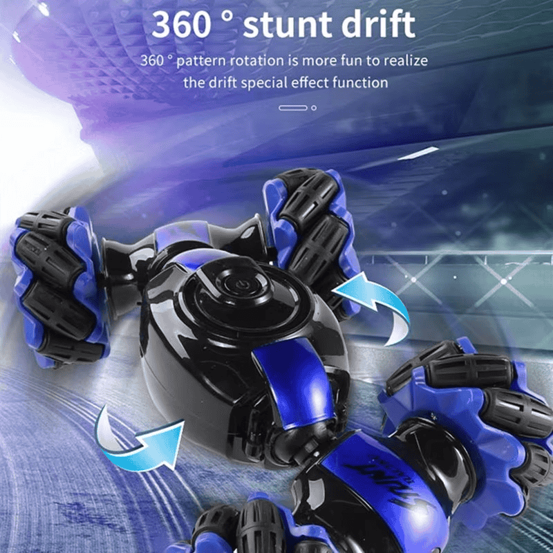 Gesture Sensor RC Stunt Car – Dual Control, Flips, Spins & LED Effects