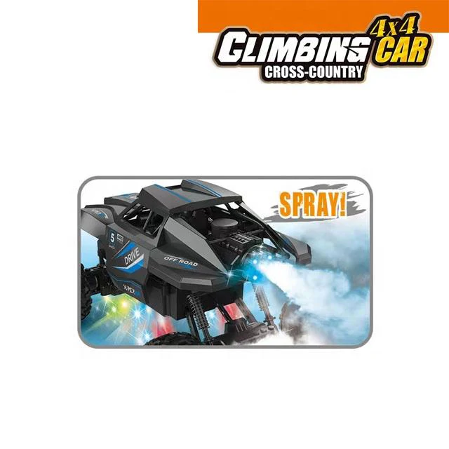 2.4GHz RC 4x4 Off-Road Climbing Spray Truck – Remote Control Monster Truck with Lights & Sound