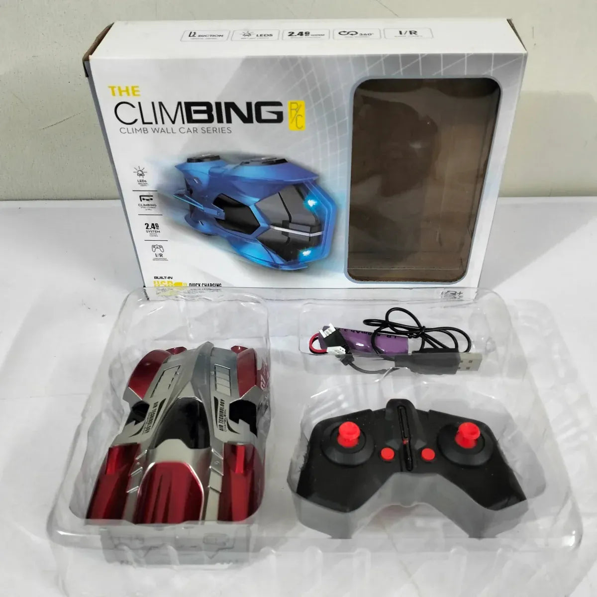 RC Wall Climbing Car – Gravity-Defying Remote Control Stunt Car with LED Lights