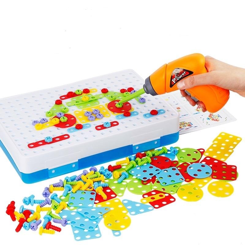 Creative Tool Set Puzzle Toy – DIY Building & Screw Tool STEM Educational Set for Kids