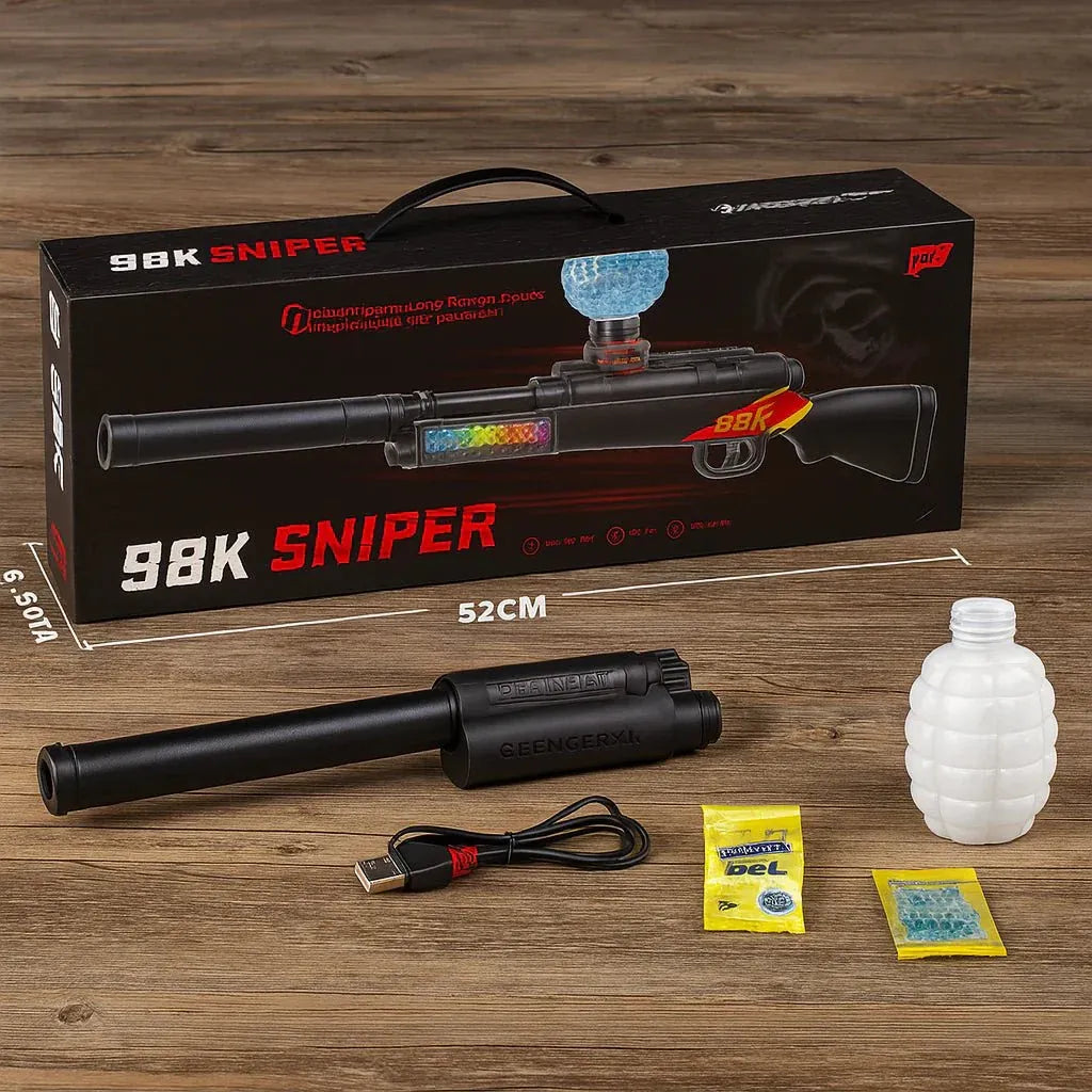 Elite 98K Sniper Blaster – Bolt-Action Gel Ball Sniper Toy Gun for Kids