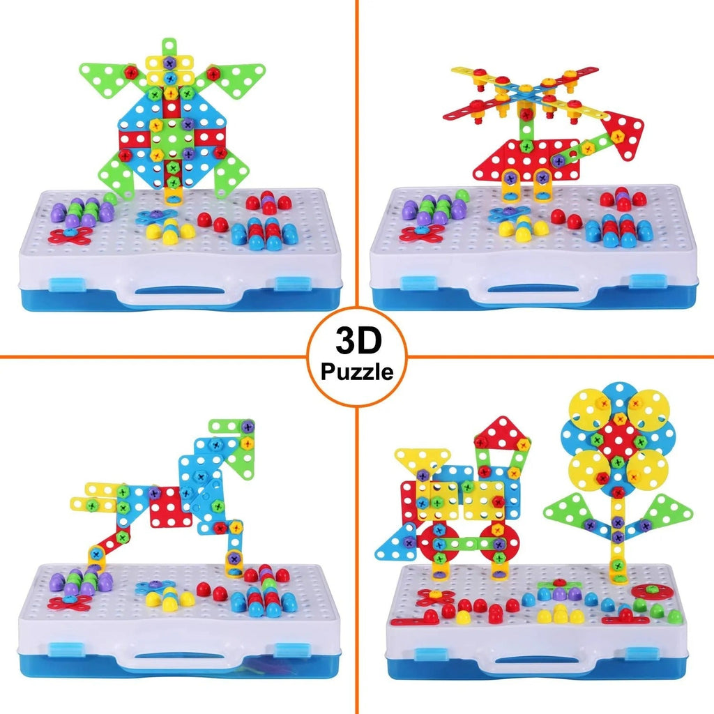 Creative Tool Set Puzzle Toy – DIY Building & Screw Tool STEM Educational Set for Kids