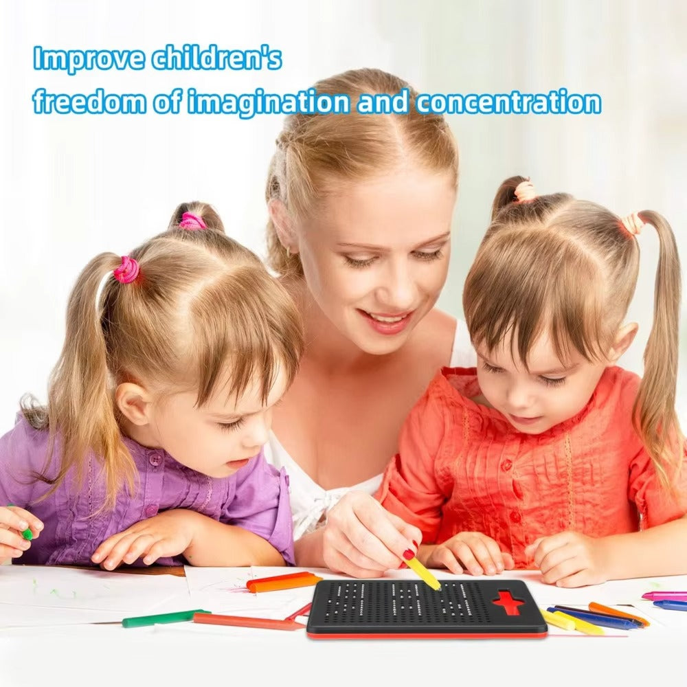 Portable Magnetic Doodle Board for Kids – Educational Sketch Pad with Pen