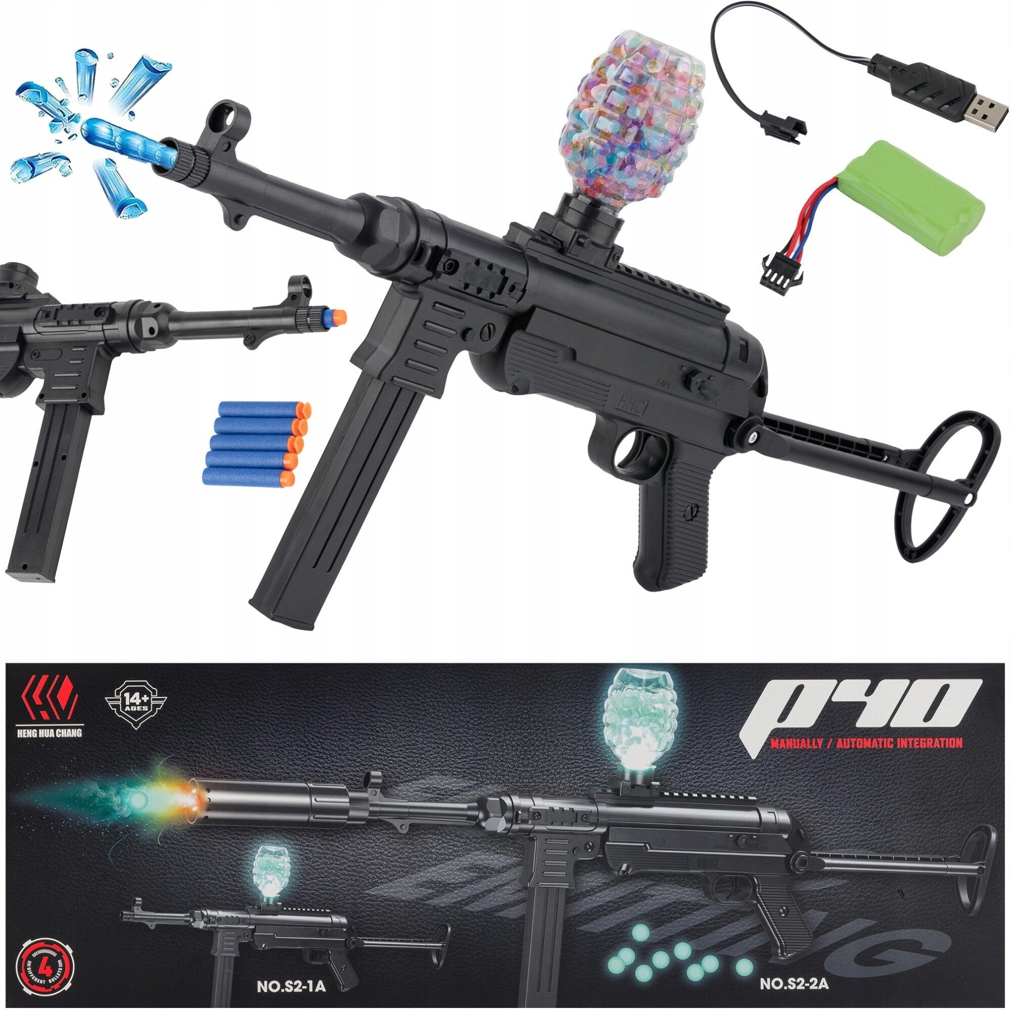 P40 Electric Automatic Water Gel Ball Blaster Gun