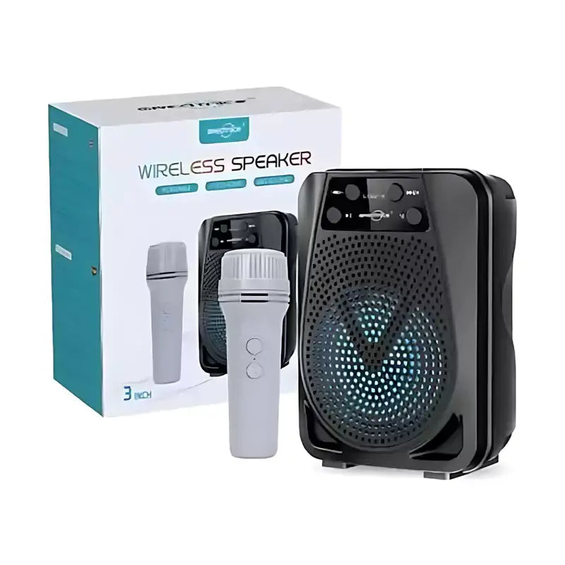 Portable Wireless Bluetooth Speaker with Microphone – Mini Karaoke Speaker for Kids & Parties